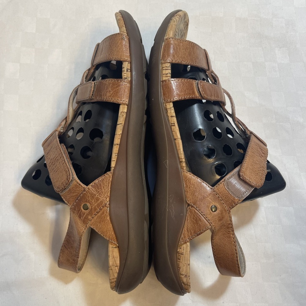 ABEO Bea-Braid Neutral Low Heel Sandals Brown Womens 8 - Picture 3 of 7